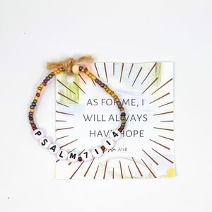 Bible Verse Beaded Bracelet - Handmade